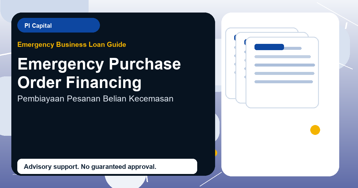 Emergency Purchase Order Financing advisory discussion in Malaysia