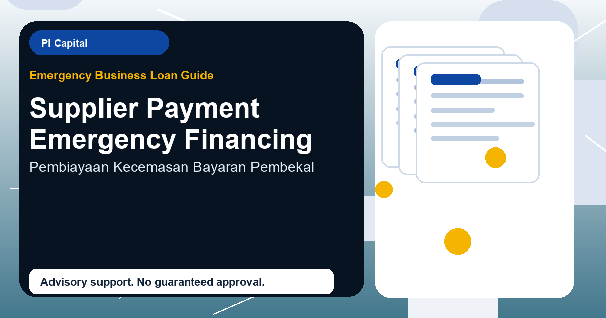 Supplier Payment Emergency Financing advisory discussion in Malaysia